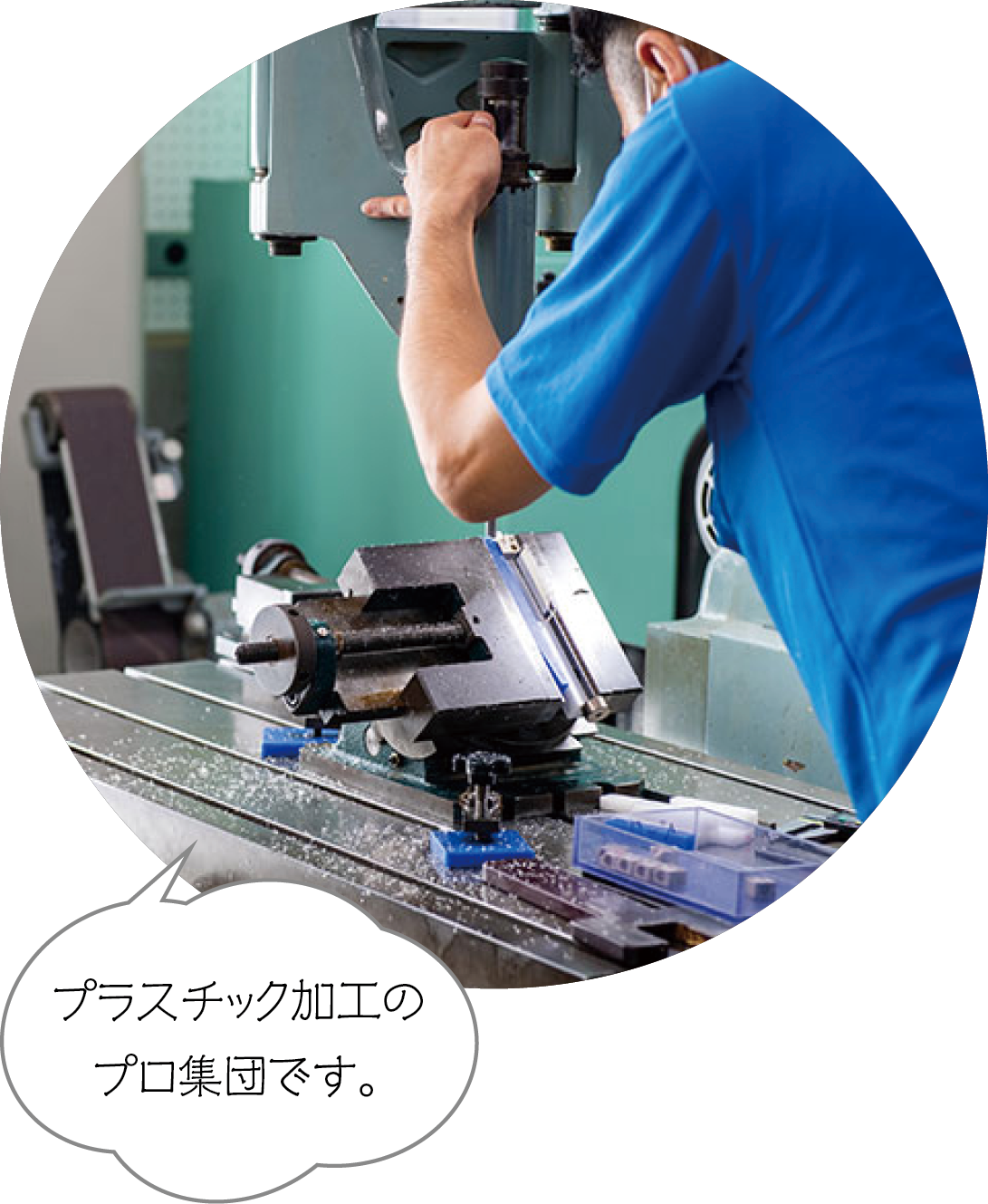 プラスチック加工のプロ集団です。