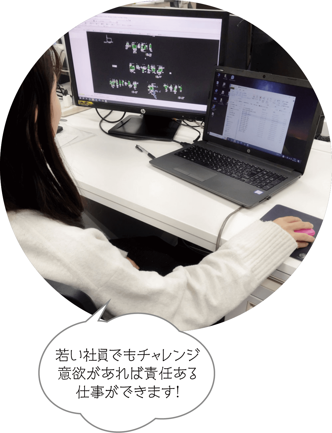 若い社員でもチャレンジ意欲があれば責任ある仕事ができます！